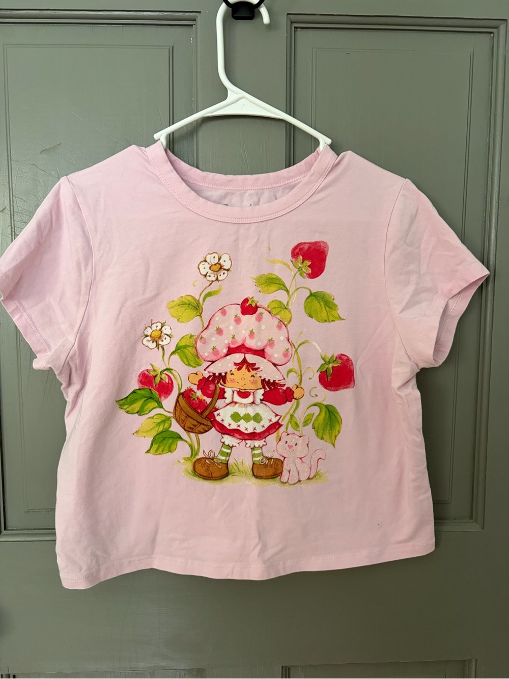 Strawberry Shortcake Graphic Baby Tee Crop Top